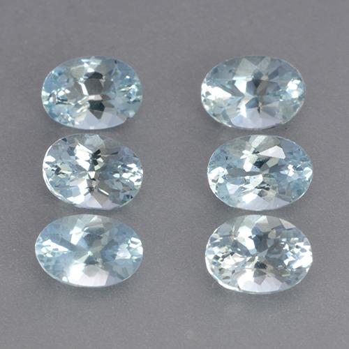 Light Blue Aquamarine Gem - 0.5ct Oval Facet (ID: 533373)