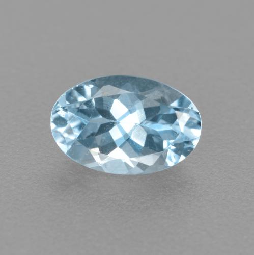 Небесно Голубой Аквамарин Камень - 0.4ct Фасетный Овал (ID: 559864)