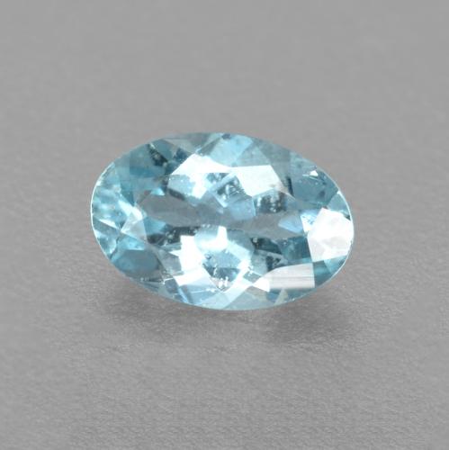 hellblau Aquamarin Edelstein - 0.4ct Oval facettiert (ID: 559867)