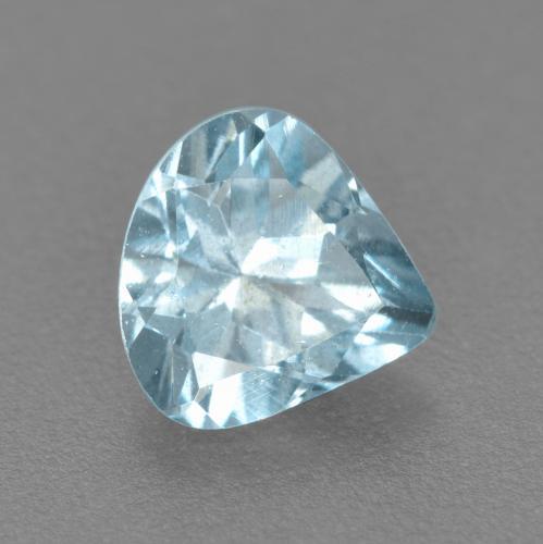 0.65 ct Blue Aquamarine Stone, Natural Aquamarine in Pear Facet Shape for Sale