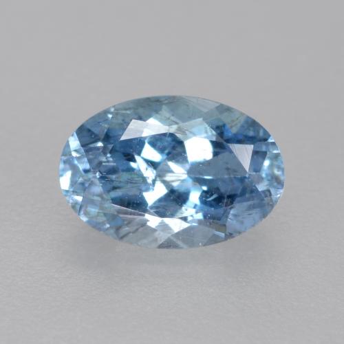 0.47 ct Blue Aquamarine Gemstone, Aquamarine Gem in Oval Facet Shape for Sale.