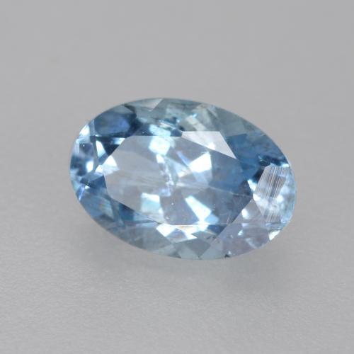 0.47 ct Blue Aquamarine Stone, Natural Aquamarine in Oval Facet Shape for Sale