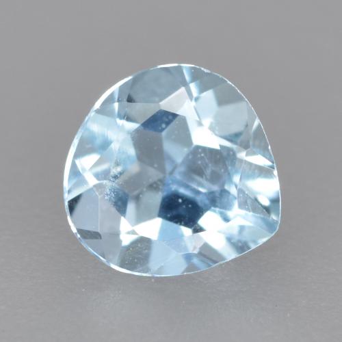 0.42 ct Blue Aquamarine Gemstone, Aquamarine Gem in Pear Facet Shape for Sale.