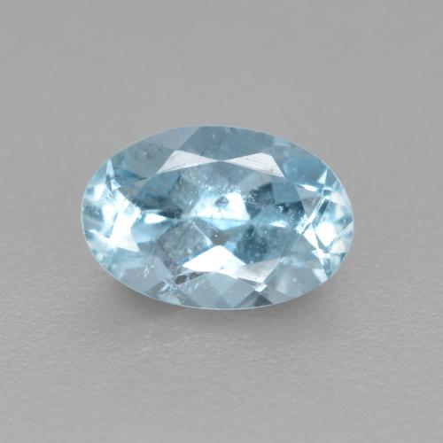 Baby blau Aquamarin Edelstein - 0.5ct Oval facettiert (ID: 560563)