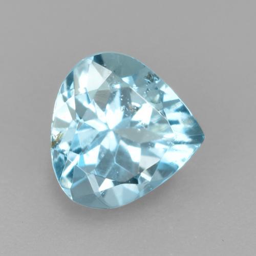 0.38 ct Blue Aquamarine Stone, Natural Aquamarine in Pear Facet Shape for Sale