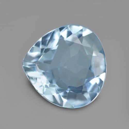 0.57 ct Blue Aquamarine Gemstone, Aquamarine Gem in Pear Facet Shape for Sale.
