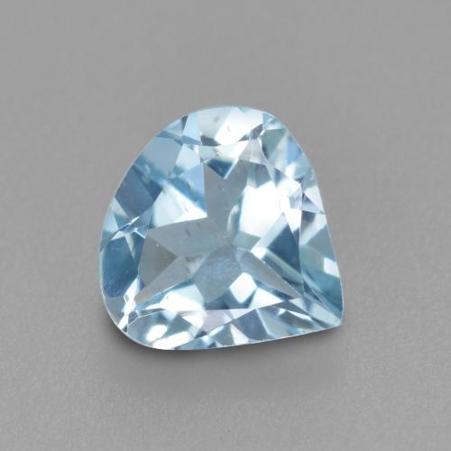 Light Blue Aquamarine Gem - 0.6ct Pear Facet (ID: 560685)