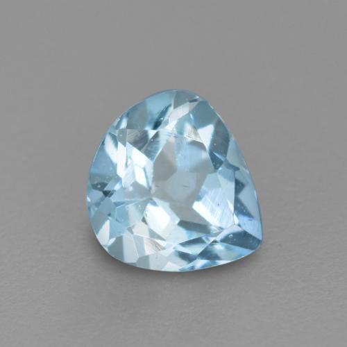 0.33 ct Blue Aquamarine Stone, Natural Aquamarine in Pear Facet Shape for Sale