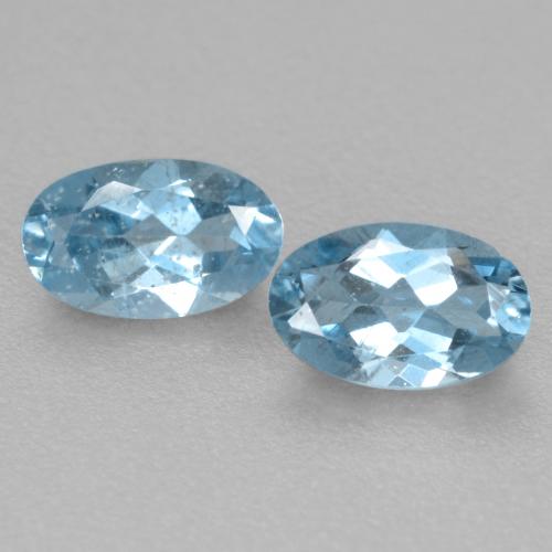 Baby Blue Аквамарин Камень - 0.2ct Фасетный Овал (ID: 562112)