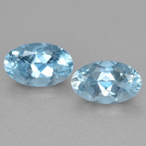 Небесно Голубой Аквамарин Камень - 0.3ct Фасетный Овал (ID: 562114)