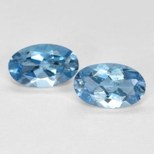 Light Blue Aquamarine Gem - 0.2ct Oval Facet (ID: 562467)