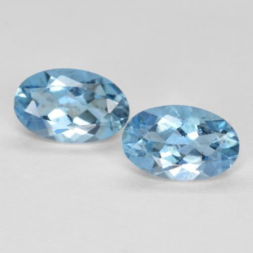 Sky Blue Aquamarine Gem - 0.2ct Oval Facet (ID: 562471)