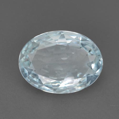 0.86 ct Blue Aquamarine Gemstone, Aquamarine Gem in Oval Facet Shape for Sale.