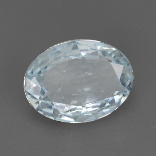 0.86 ct Blue Aquamarine Stone, Natural Aquamarine in Oval Facet Shape for Sale