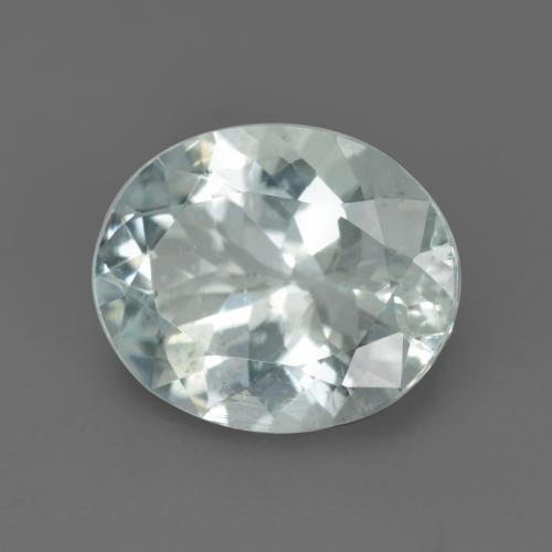 3.14ct Oval Facet White Aquamarine from Madagascar, Dimension 11 x 9.1mm, VVS-VS Clarity, Natural untreated gemstone, 1pc Aquamarine in Very Light Greenish White Color, Mohs Hardness of 7.5 - 8 suitable for daily wear jewelry, Year of the Ox Gemstone, Photo A