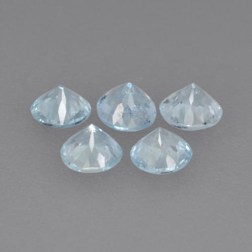 Aquamarine Gemstones in 4 mm (calibrated) Size for Sale, Aquamarine Stones in Baby Blue Color