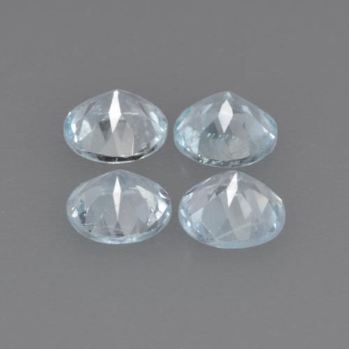 Aquamarine Gemstones in 5 mm (calibrated) Size for Sale, Aquamarine Stones in Very Light Blue Color
