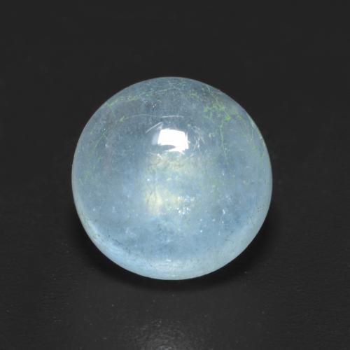 Light Blue Green Aquamarine Gem - 2.3ct Round Cabochon (ID: 594047)