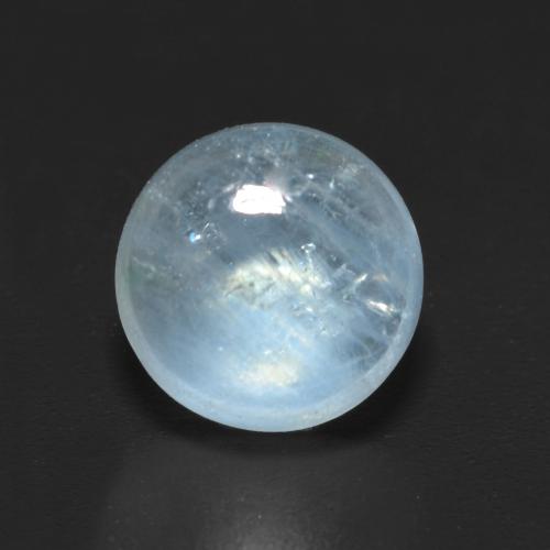Light Teal Aquamarine Gem - 2.2ct Round Cabochon (ID: 594048)