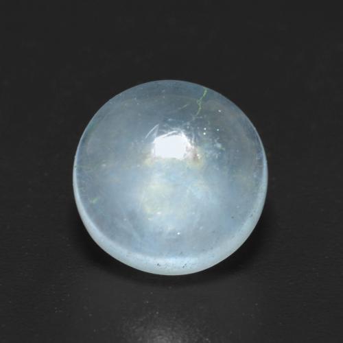 2.42 ct Blue Aquamarine Gemstone, Aquamarine Gem in Round Cabochon Shape for Sale.