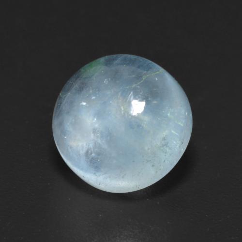 2.42 ct Blue Aquamarine Stone, Natural Aquamarine in Round Cabochon Shape for Sale