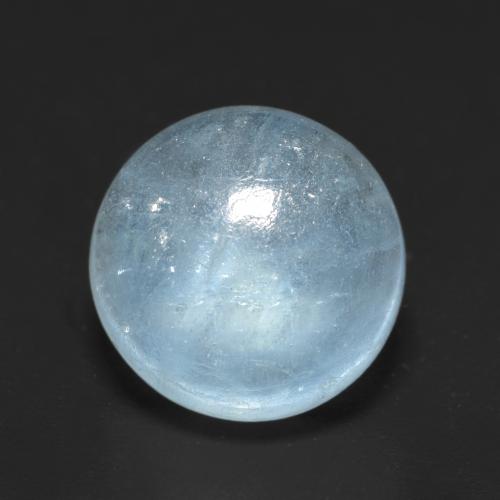 4.35 ct Turquoise Aquamarine Gemstone, Aquamarine Gem in Round Cabochon Shape for Sale.