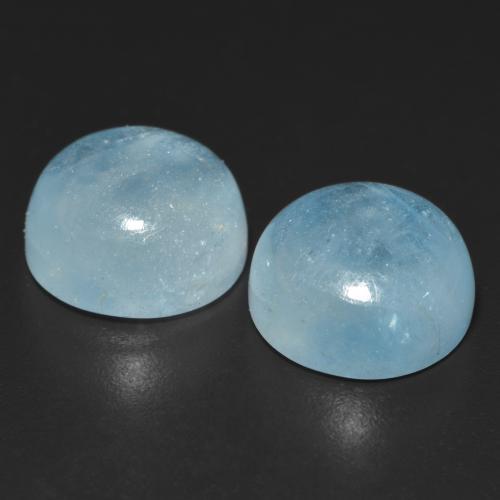 Aquamarine Gemstones in 10 mm (calibrated) Size for Sale, Aquamarine Stones in Light Blue Green Color
