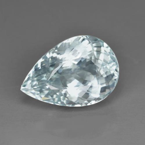 14 x 9.7mm Pear Facet Turquoise Aquamarine from Madagascar, Weight of 5.92ct, Natural untreated gemstone in VVS Clarity, 1pc Aquamarine - the Color is Light Blue-green, Mohs Hardness of 7.5 - 8 suitable for daily wear jewelry, Gem-Lab Certified, Unblocks Throat Chakra, Photo A