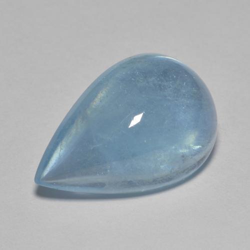 Blue Aquamarine Gem - 6.6ct Pear Cabochon (ID: 615278)