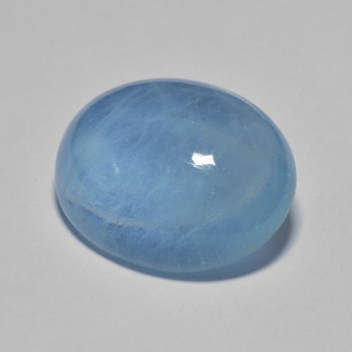 Blue Aquamarine Gem - 12.2ct Oval Cabochon (ID: 615282)