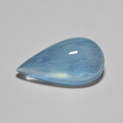 Deep Blue Aquamarine Gem - 5.8ct Pear Cabochon (ID: 615284)