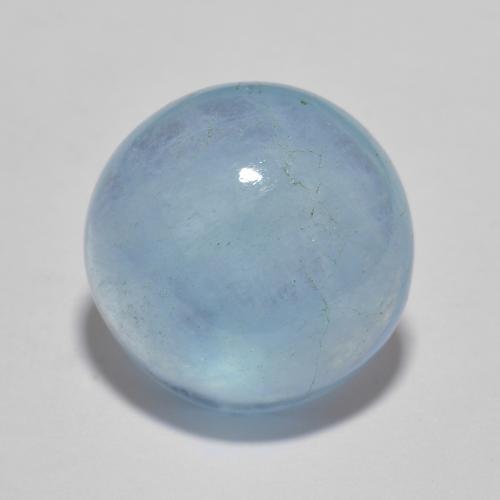 Deep Blue Aquamarine Gem - 8ct Round Cabochon (ID: 615372)
