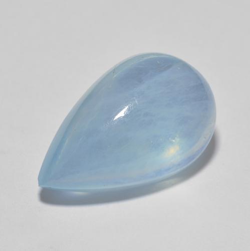 Deep Blue Aquamarine Gem - 10.6ct Pear Cabochon (ID: 615514)