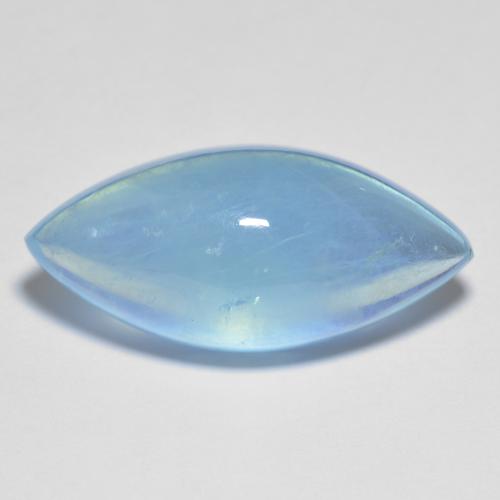 Blue Aquamarine Gem - 13.4ct Marquise Cabochon (ID: 615767)