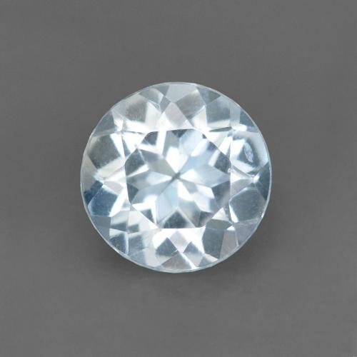 Light Sky Blue Aquamarin Edelstein - 0.5ct Rund Facettenschliff (ID: 627071)