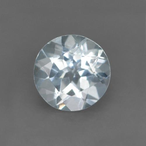 5mm runder blauer Aquamarin aus Madagaskar, Gewicht von 0,41 ct, natürlicher Edelstein in VVS Reinheit, 1 Stück runder Aquamarin - Farbe: Himmerlblau, Mohs-Härte von 7,5 - 8 Geeignet für den täglichen Gebrauch im Schmuck, Entblocket das Halschakra , Photo A