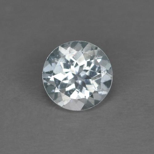 5.1mm Round Facet Blue Aquamarine from Madagascar, Weight of 0.48ct, Natural untreated Gemstone in VVS-VS Clarity, 1pc Aquamarine - Color: Light Sky Blue, Mohs Hardness of 7.5 - 8 suitable for daily wear jewelry, March Birthstone, Photo A