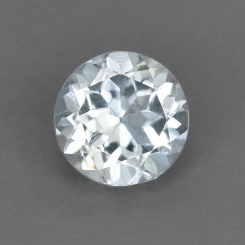 5,1mm blauer Aquamarin im Rundschliff aus Madagaskar, Gewicht 0,46 ct, Garantiert echter Edelstein in VVS-VS Reinheit, 1 Stück Aquamarin - die Farbe ist Helles Himmelblau, Mohs-Härte von 7,5 - 8 Geeignet für den täglichen Gebrauch im Schmuck, März Geburtsstein, Photo A
