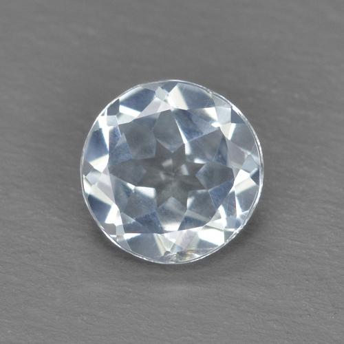 Aguamarina Faceta Redonda de 0,36 ct de Madagascar, Dimensión 5mm, Claridad vvs-vs, Piedra preciosa natural No tratado, 1 pieza de Aguamarina en color Azul cielo claro, Dureza Mohs de 7.5 - 8 Adecuado para joyas de uso diario, Simboliza la serenidad, Photo A