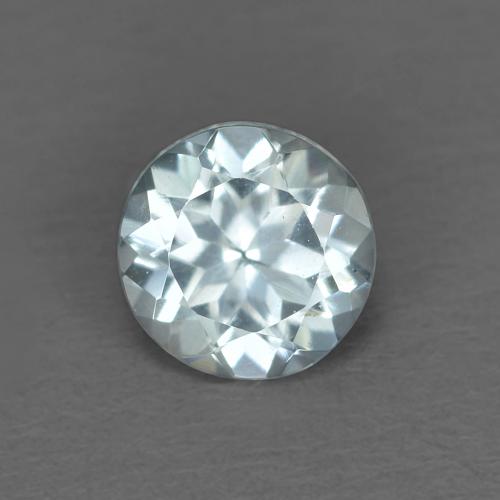 Aguamarina Azul Faceta Redonda de 0.43 ct de Madagascar, dimensión 5mm, piedra preciosa natural No tratado, claridad vvs-vs, Aguamarina de 1 pieza en color Azul agua claro, dureza Mohs de 7.5 - 8 Adecuado para joyas de uso diario, Piedra natal de marzo, Photo A