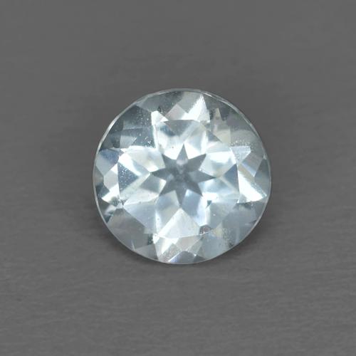 0,35 ct runder Aquamarin aus Madagaskar, Größe: 4,8mm, Reinheit: VVS, Garantiert echter Edelstein, 1 Stück Aquamarin in Himmerlblau Farbe, Mohs-Härte von 7,5 - 8 Geeignet für den täglichen Gebrauch im Schmuck, Entblocket das Halschakra , Photo A