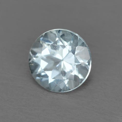 0.44 ct Blue Aquamarine Stone, Natural Aquamarine in Round Facet Shape for Sale