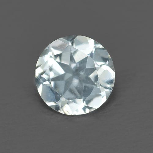 0,38 ct runder blauer Aquamarin aus Madagaskar, Größe 5,1mm, natürlicher Edelstein, VVS Reinheit, 1 Stück runder Aquamarin, Mohs-Härte von 7,5 - 8 Geeignet für den täglichen Gebrauch im Schmuck , Entblocket das Halschakra , Photo A