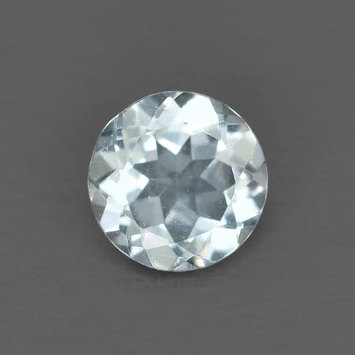 4,9mm runder blauer Aquamarin aus Madagaskar, Gewicht 0,37 ct, 1 Stück Aquamarin - Farbe: Hellgrünliches Blau, natürlicher Edelstein in VVS-VS Reinheit, Mohs-Härte von 7,5 - 8 Geeignet für den täglichen Gebrauch im Schmuck, Entblocket das Halschakra , Photo A