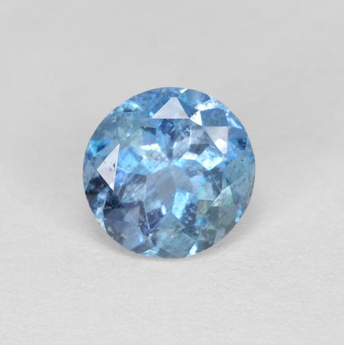 Deep Swiss Blue Аквамарин Камень - 0.6ct Круглая Фасетная Огранка (ID: 632112)