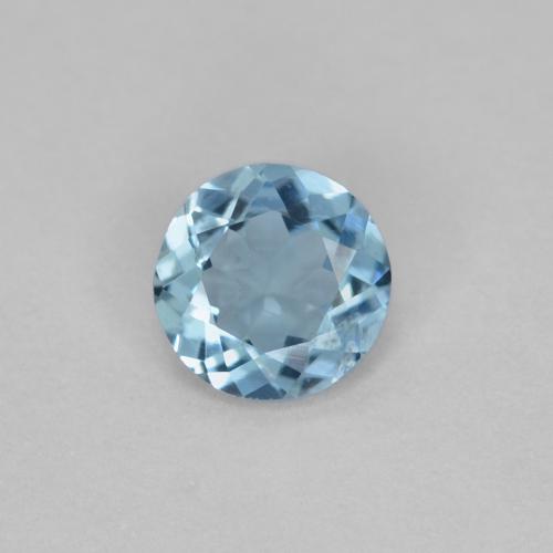 4,4mm runder blauer Aquamarin aus Madagaskar, Gewicht 0,24 ct, 1 Stück Aquamarin - Farbe: Tiefes Maya-Blau, natürlicher Edelstein in VS Reinheit, Mohs-Härte von 7,5 - 8 Geeignet für den täglichen Gebrauch im Schmuck, Stein der Kommunikation, Photo A