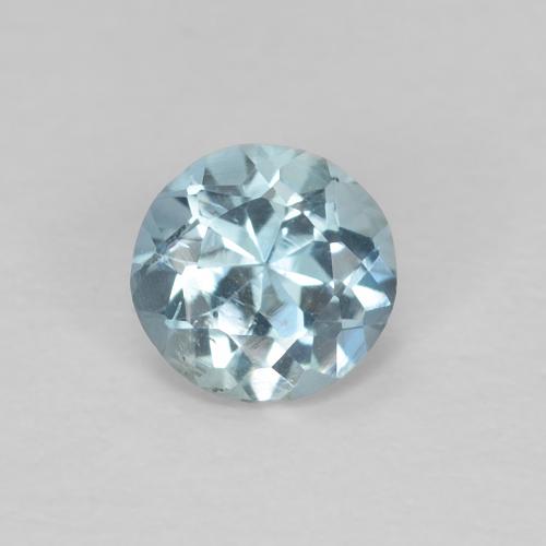 Acquamarina Sfaccettatura rotonda da 0,38 ct dal Madagascar, dimensione 4,9mm, purezza VS, pietra preziosa naturale Riscaldato, Acquamarina 1pc in colore Blu verdastro, durezza Mohs di 7,5 - 8 adatto per gioielli da indossare ogni giorno, Pietra portafortuna di marzo, Photo A
