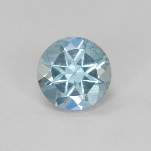 Light Aqua Blue Аквамарин Камень - 0.4ct Круглая Фасетная Огранка (ID: 632263)
