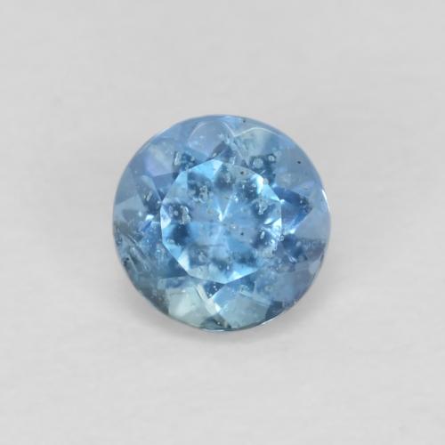 0.25ct Round Facet Blue Aquamarine from Madagascar, Dimension 4mm, Natural heated Gemstone, VS Clarity, 1 piece Aquamarine in Baby Blue Color, Mohs Hardness of 7.5 - 8 suitable for daily wear jewelry, Symbolizes Serenity, Photo A
