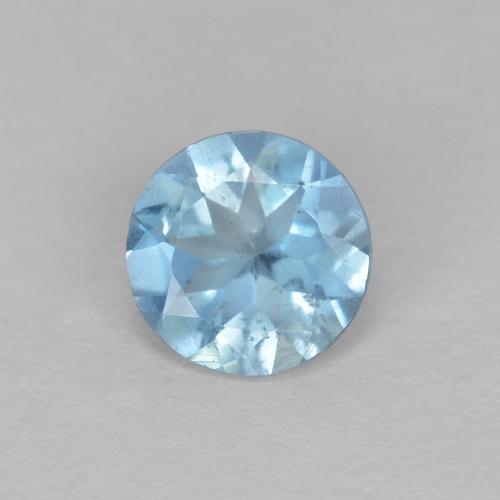 5mm runder blauer Aquamarin aus Madagaskar, Gewicht von 0,35 ct, natürlicher Edelstein in VS Reinheit, 1 Stück runder Aquamarin - Farbe: Wasserblau, Mohs-Härte von 7,5 - 8 Geeignet für den täglichen Gebrauch im Schmuck, Entblocket das Halschakra , Photo A